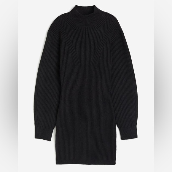 H&M Black Mock-turtleneck Dress - Picture 3 of 7